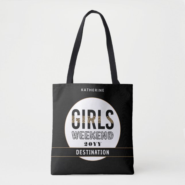 Tote Bag Filles personnalisées Week-end Filles Voyage Vacay (Devant)