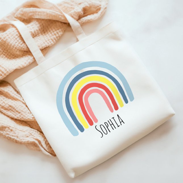 Tote Bag Filles tendance Whimsical Rainbow Nom de dessin En (Créateur téléchargé)