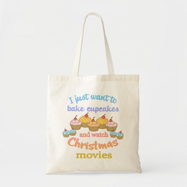 Tote Bag Films de Noël et Cupcakes (Devant)