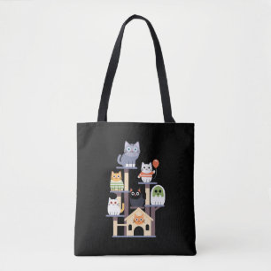 Tote Bag Films d'horreur de chats drôles Chats mignons de H