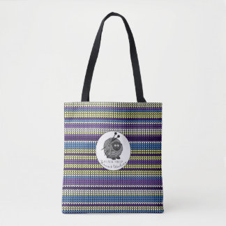 Tote Bag Fils de mouton noir & Knit de bois Imprimer Fourre