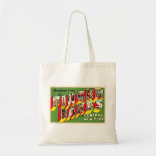 Tote Bag Finger Lakes New York New York Grande lettre Carte