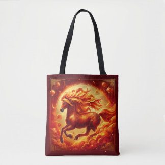 Tote Bag Fire Horse Too
