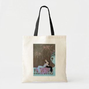 Tote Bag Fireworks Art déco vintage Le Feu, George Barbier