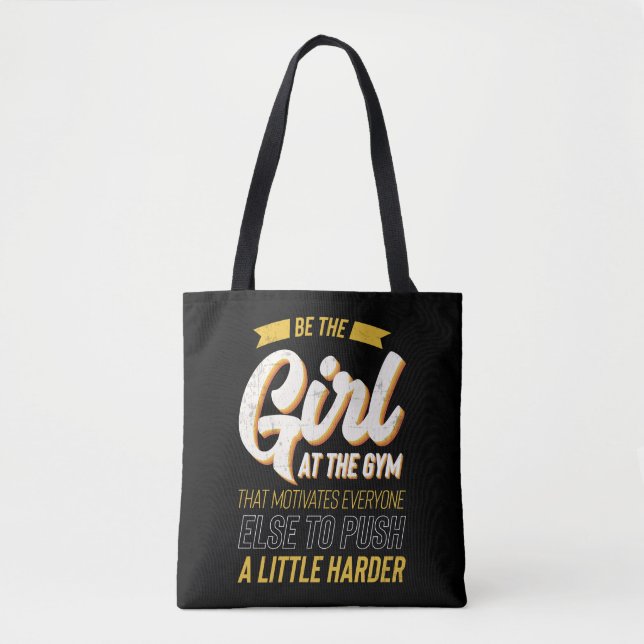 Tote Bag Fitness Gym Entraînement Motivation Femmes (Devant)