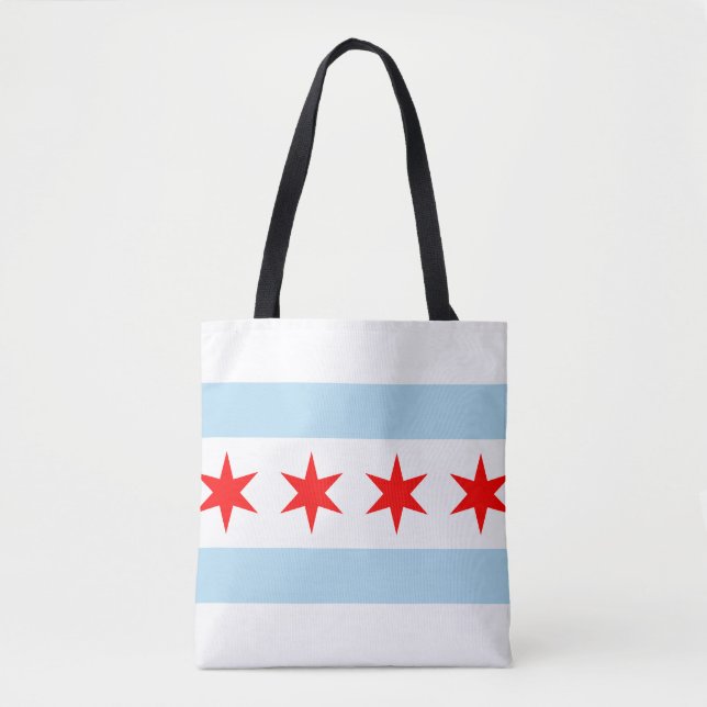 Tote Bag Flag of Chicago, Illinois (Devant)