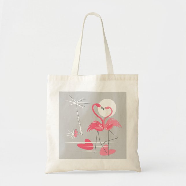 Tote Bag Flamant rose Love budget fourre-tout (Devant)