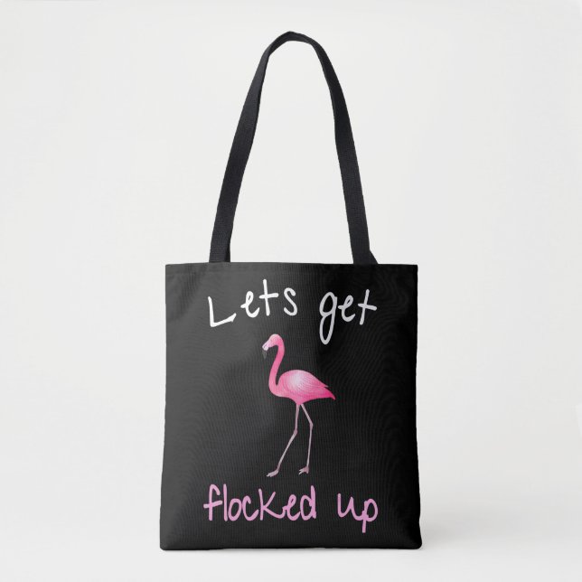 Tote Bag Flamant rose - Permet d'être débordé (Devant)