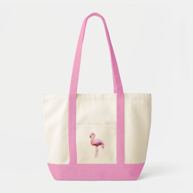 Tote Bag Flamant rose rose (Devant)
