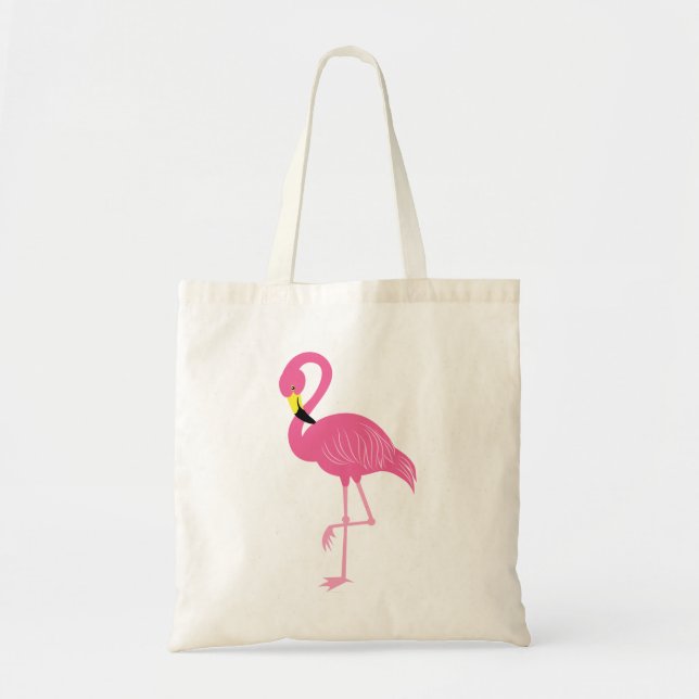 Tote Bag Flamant rose rose chaud (Devant)