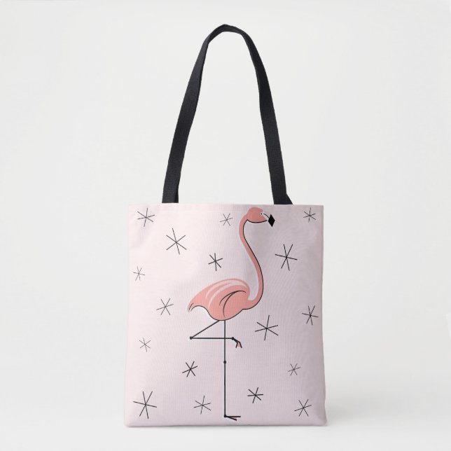 Tote Bag Flamant rose rose partout sur fourre-tout (Devant)