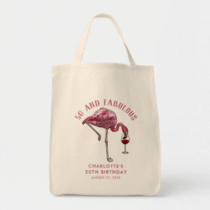 Tote Bag Flamant rose rose tropical 50e Anniversaire Novelt