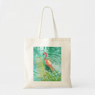 Tote Bag Flamant rose rose Turquoise Parties scintillant Tr