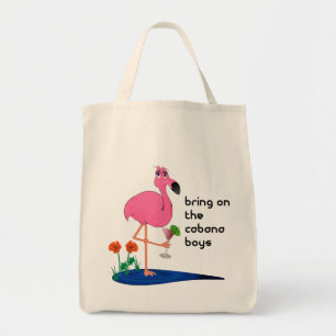 Tote Bag Flamant rose sur les vacances Fourre-tout ou le