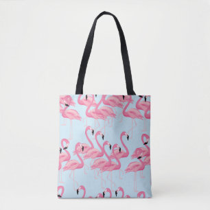 Tote Bag Flamant rose : Tropical Vintage Print