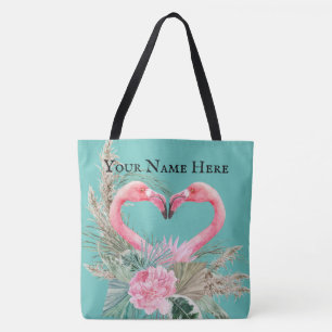 Tote Bag Flamant rose - Tropiques personnalisables