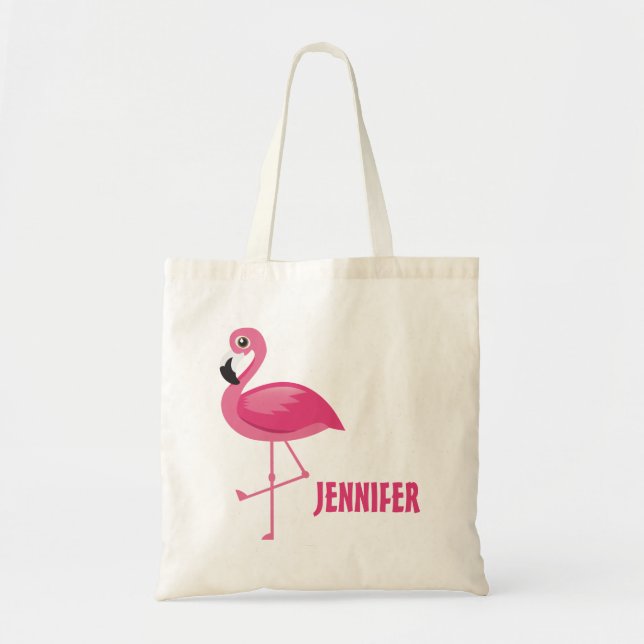 Tote Bag Flamingo rose pâle (Devant)