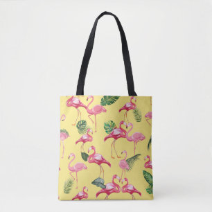 Tote Bag Flamingos Amour Motif 3