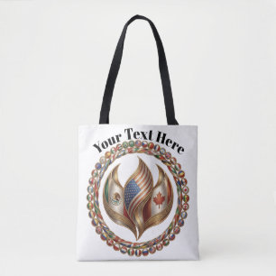 Tote Bag Flamme de l'unité internationale avec emblème de d