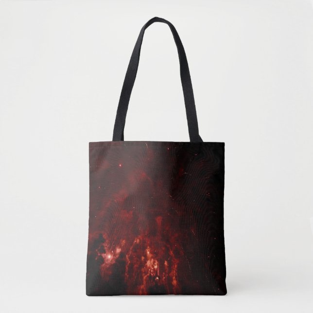Tote Bag Flammes rouges la nuit (Devant)