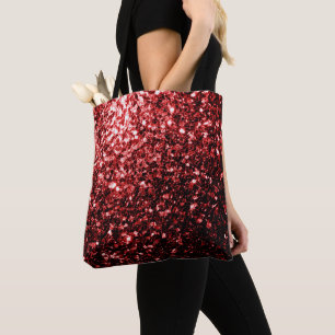Tote Bag Flamour rouge foncé Parties scintillant scintille