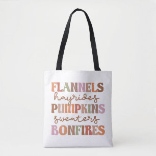 Tote Bag Flannings Bonfires Citrouille