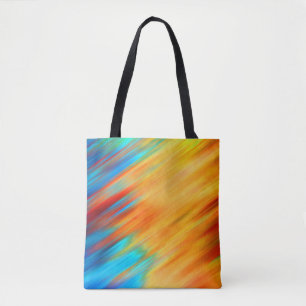 Tote Bag Flare Abstraite bleue orange colorée