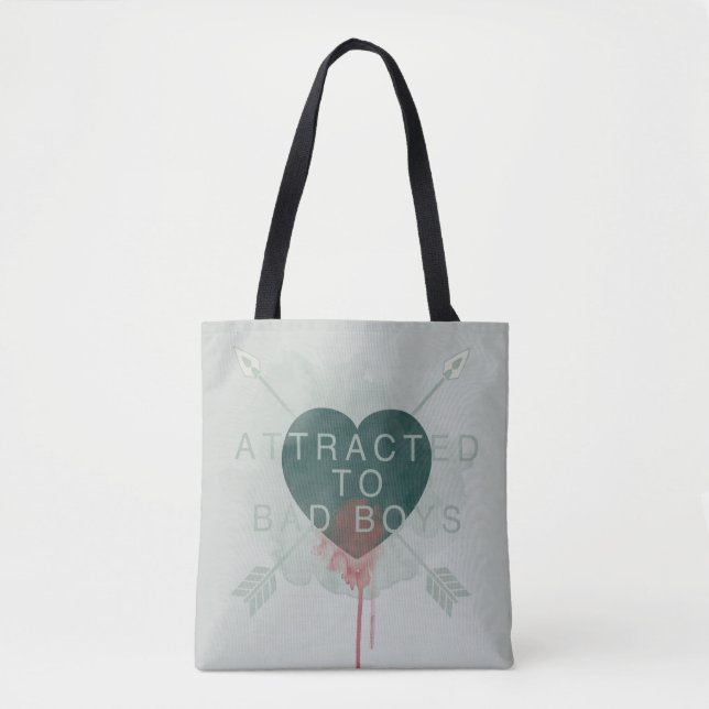 Tote Bag Flèche | "Attiré Aux Mauvais Garçons" Coeur Percé (Devant)