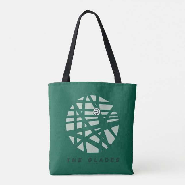 Tote Bag Flèche | Carte de la ville de Glades (Dos)
