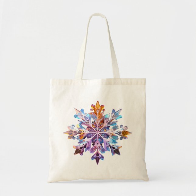Tote Bag "Flèches de neige Iridescente (Devant)