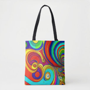 Tote Bag Flèches Super colorées arc-en-ciel