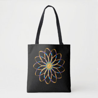 Tote Bag Fleur abstraite de blu
