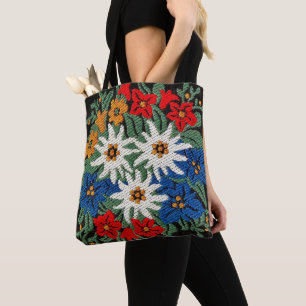 Tote Bag Fleur alpine suisse Edelweiss