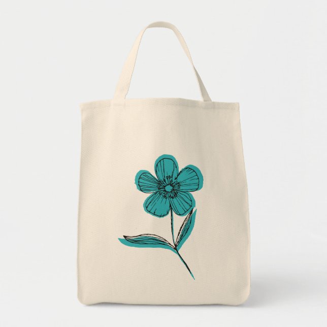 Tote Bag fleur botanique (Devant)
