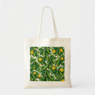 Tote Bag Fleur botanique de concombre frais et de fleur jau
