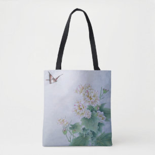 Tote Bag Fleur chinoise avec papillon