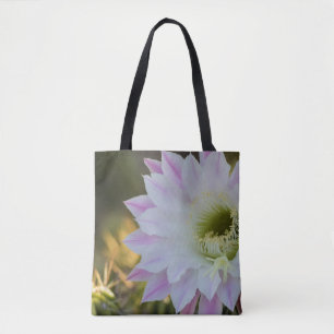 Tote Bag Fleur de cactus violet et blanc