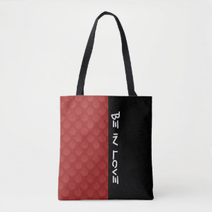 Tote Bag Fleur de la vie / Blume des Lebens - rouge motif