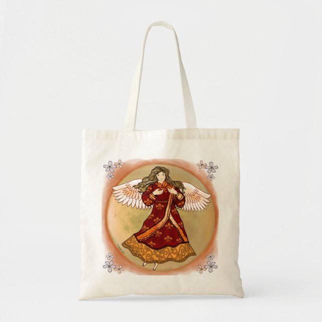Tote Bag Fleur de lis ange chrétien (Devant)