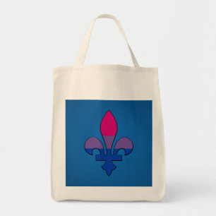 Tote Bag Fleur de lis de la fierté de la bisexualité