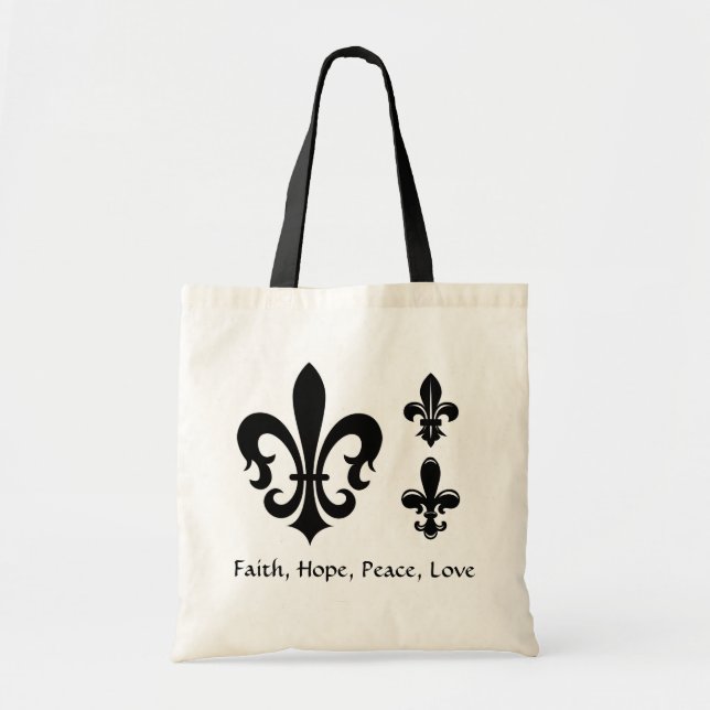Tote Bag Fleur de lis fourre-tout décoratif (Devant)