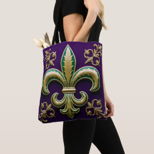 Tote Bag Fleur de lis Mardi Gras Décor