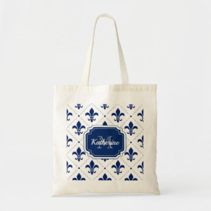 Tote Bag Fleur de lis Motif