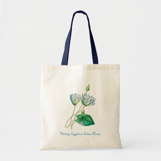Tote Bag Fleur de lotus égyptienne vintage (Devant)