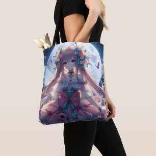 Tote Bag Fleur de lune d'Anime