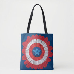 Tote Bag Fleur de Marguerite de Style de Bouclier de Captai