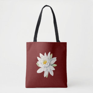 Tote Bag Fleur de nénuphar blanc