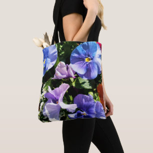 Tote Bag Fleur de pensée violette de photo personnalisée 