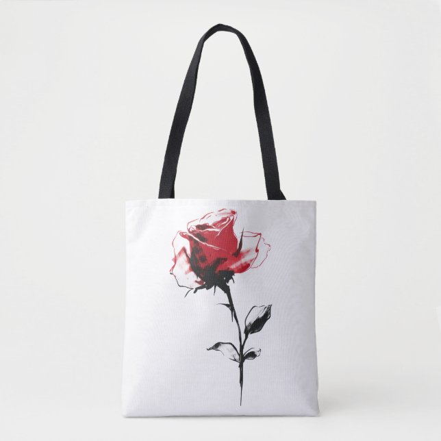 Tote Bag Fleur de rose (Devant)
