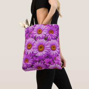 Tote Bag Fleur de soleil à fleurs de magenta violet marguer